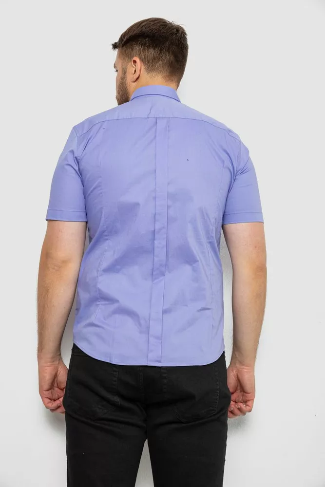 Купити Сорочка чоловіча однотонна, колір бузковий, 214R6917-1 - Фото №4