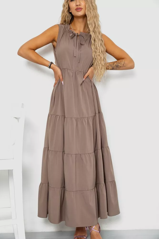 Купить Платье -сарафан софт, цвет мокко, 102R5252 - Фото №1