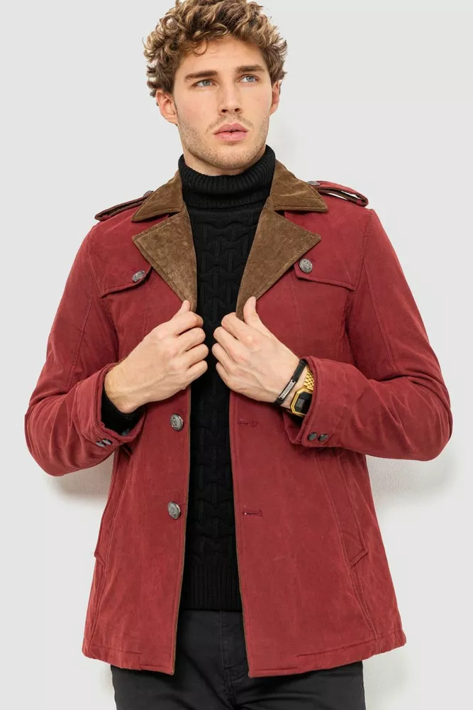 Купити Піджак чоловічий, колір бордовий, 182R15173 - Фото №1