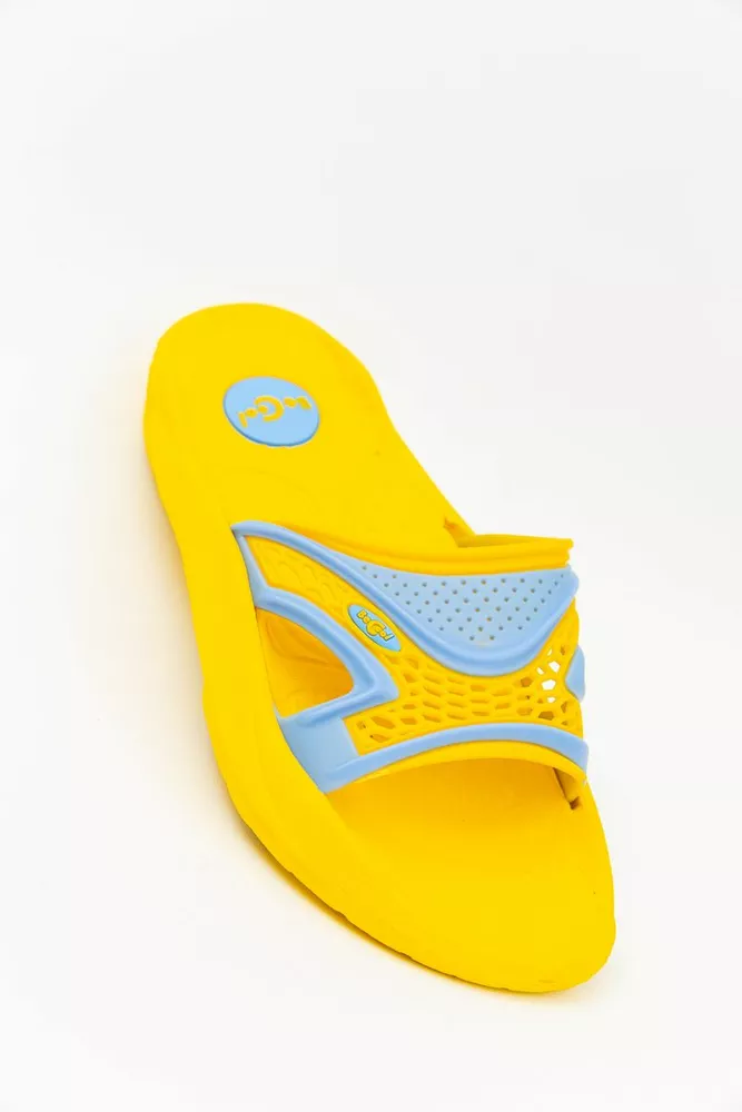 Купить Шлепанцы женские, цвет желто-голубой, 131R148187 оптом - Фото №1