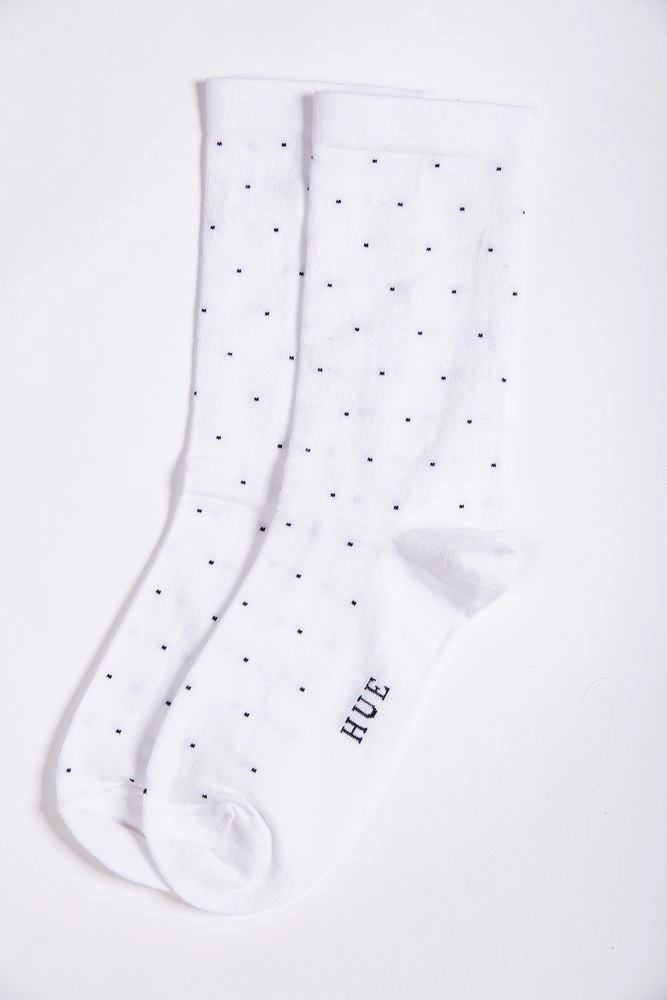Купить Женские носки белого цвета в горох 151R150 оптом - Фото №1