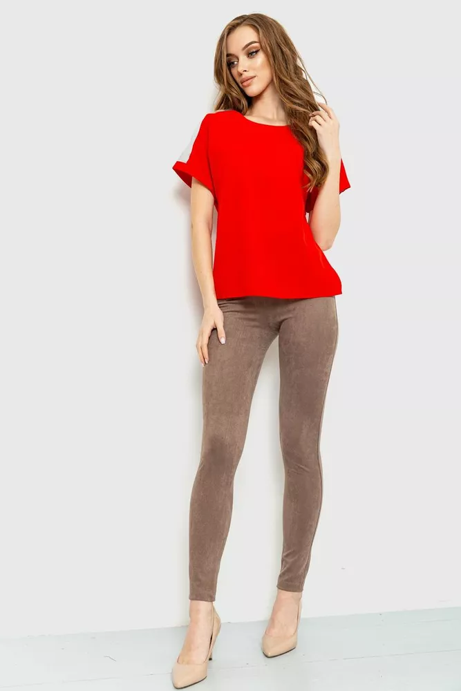 Купити Блуза повсякденна, колір червоний, 230R101-2 оптом - Фото №1
