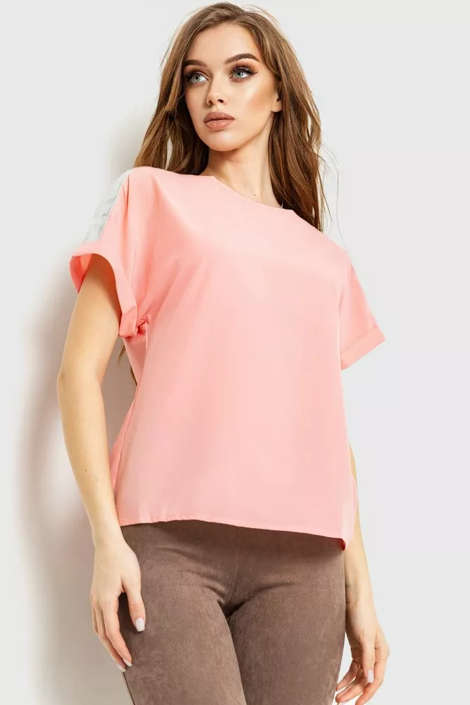 Купити Блуза повсякденна, колір рожевий, 230R101-2 - Фото №1