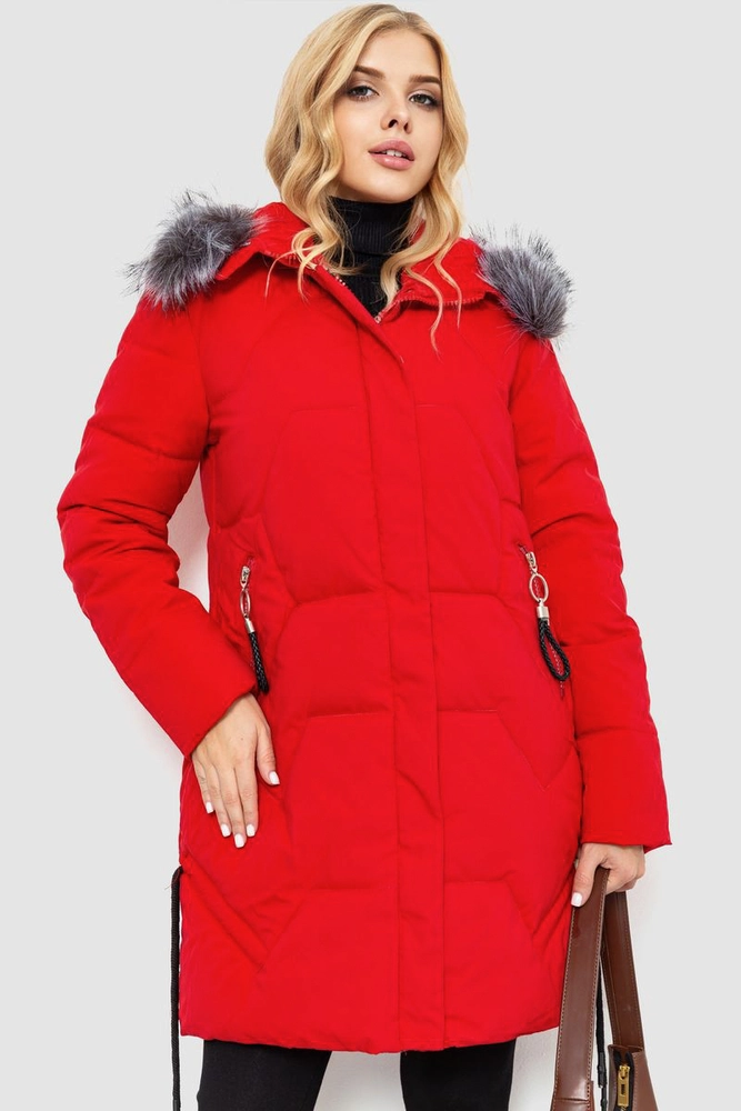 Купити Куртка жіноча демісезонна, колір червоний, 235R2262 - Фото №1