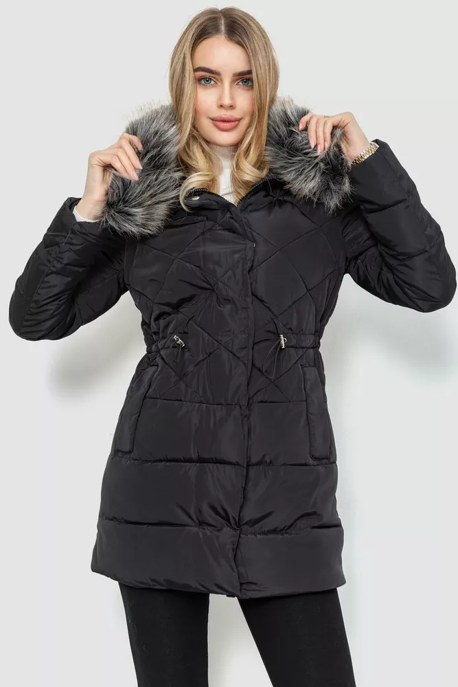 Купити Куртка жіноча, колір чорний, 235R8803-3 оптом - Фото №1