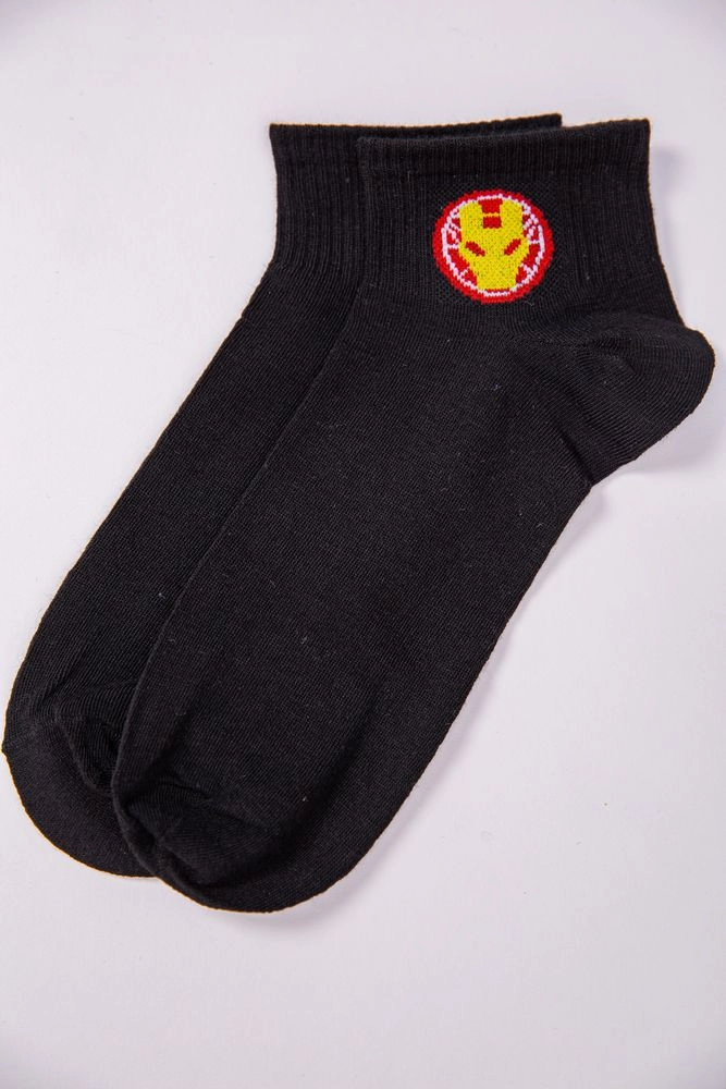 Купить Мужские короткие носки, черного цвета, 151R105-1 - Фото №1