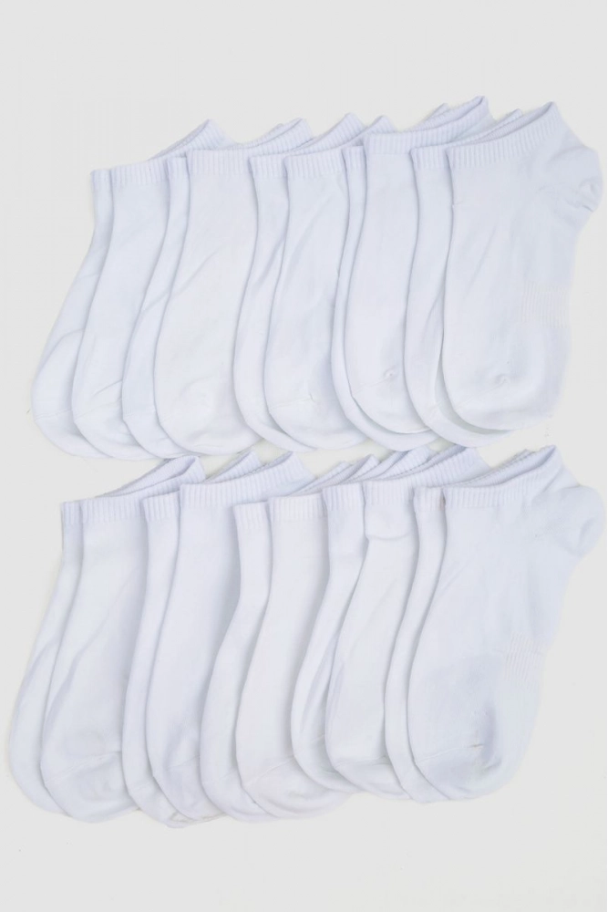Купить Комплект женских носков 10 пар, цвет белый, 151RBY293-1 оптом - Фото №1