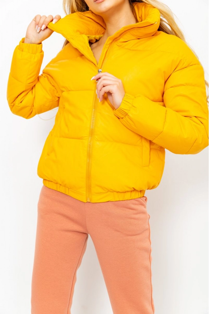 Купити Куртка жіноча демісезонна, колір темно-жовтий, 198R1001 - Фото №1