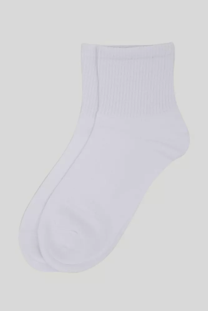Купити Шкарпетки жіночі, колір білий, 151RBY-289 оптом - Фото №1