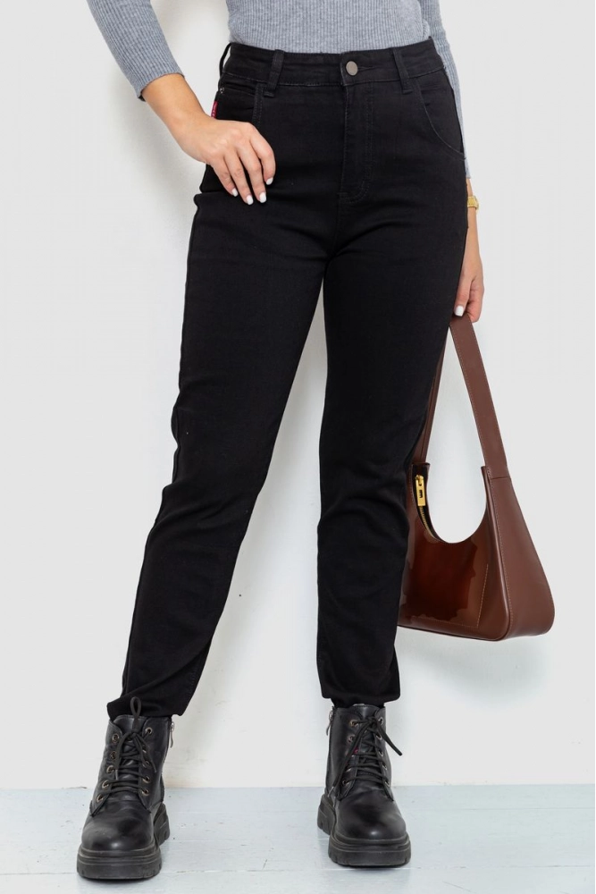 Купити Джинси жіночі  утеплені, колір чорний, 214R3025 - Фото №1