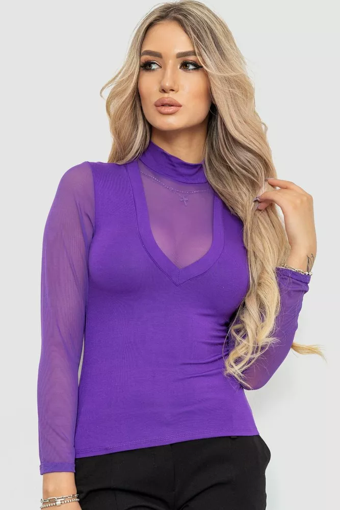 Купити Кофта жіноча, колір фіолетовий, 186R506 оптом - Фото №1