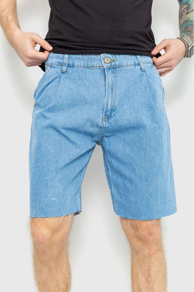 Купити Шорти чоловічі джинсові, колір темно-блакитний, 157R19-20 оптом - Фото №1