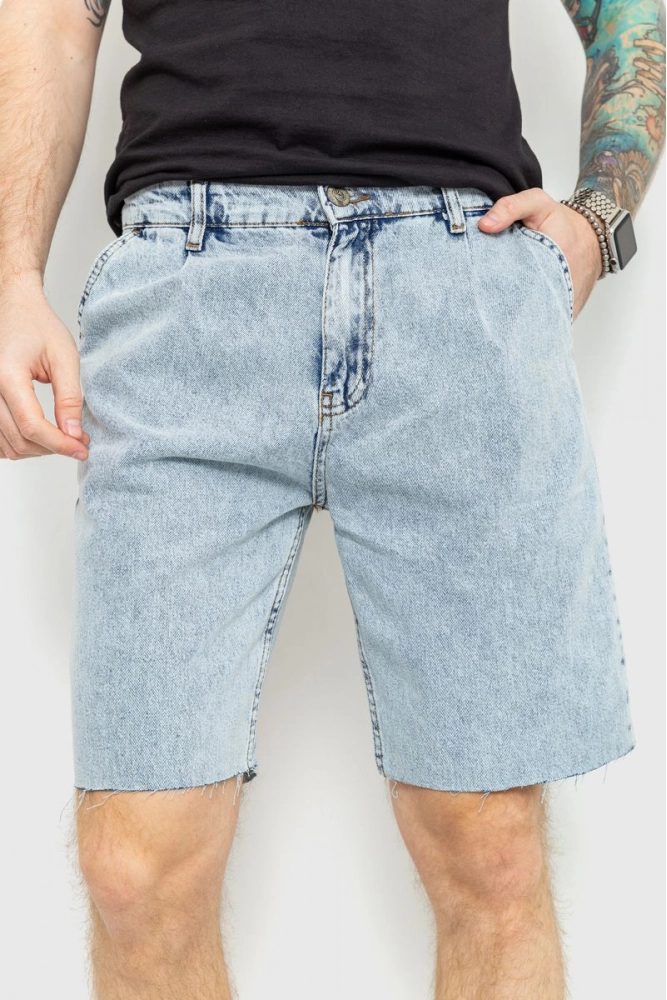 Купити Шорти чоловічі джинсові, колір світло-блакитний, 157R19-20 оптом - Фото №1
