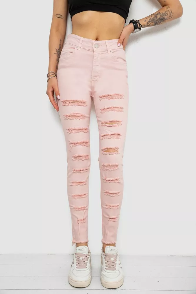 Купити Джинси жіночі Slim Fit, колір пудровий, 182R1171 - Фото №1
