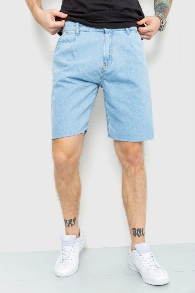 Купити Шорти чоловічі джинсові, колір блакитний, 157R19-20 оптом - Фото №1