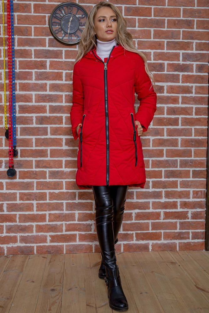 Купити Куртка жіноча демісезонна, колір червоний, 235R8005 оптом - Фото №1