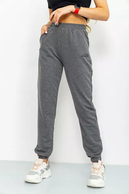 Спорт штани жіночі, колір темно-сірий, 206R001