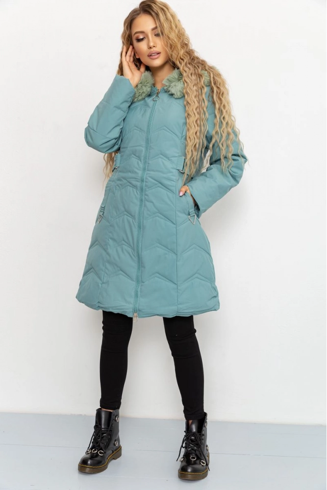 Купити Куртка жіноча демісезонна, колір оливковий, 214R81007 - Фото №1
