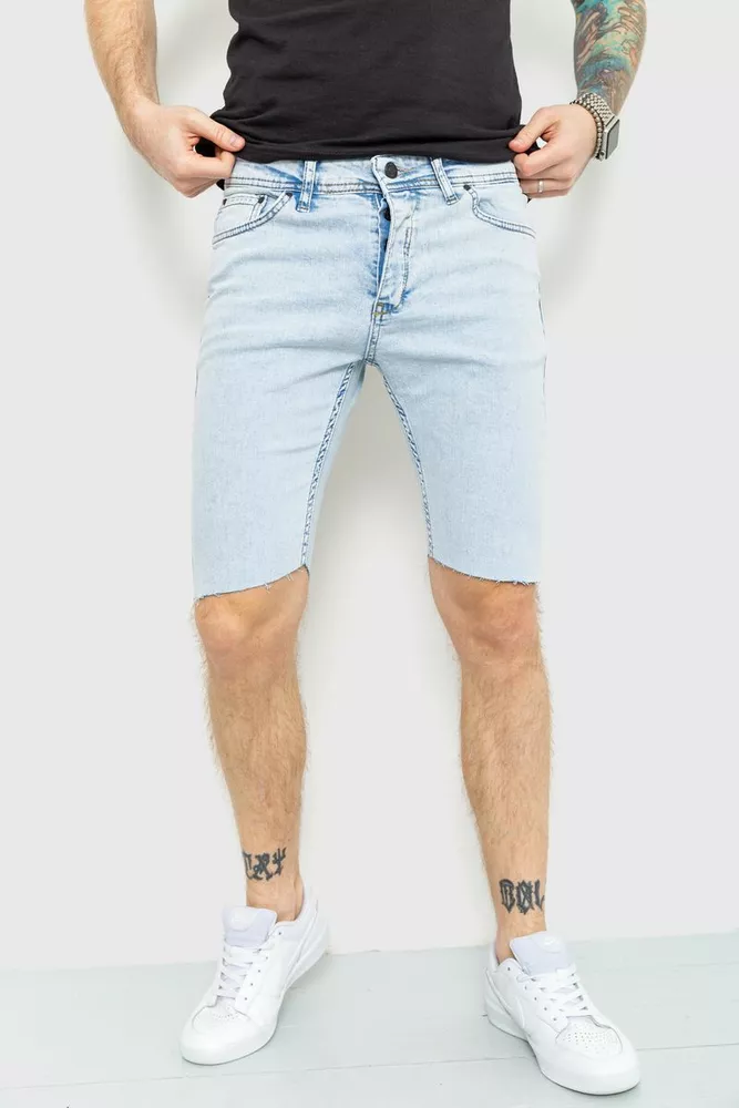 Купити Шорти чоловічі джинсові, колір блакитний, 157R517-20 оптом - Фото №1