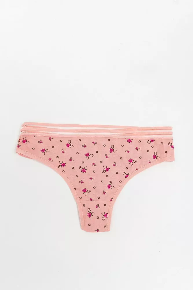 Купити Труси жіночі стрінги, колір рожевий, 131R3866 - Фото №1