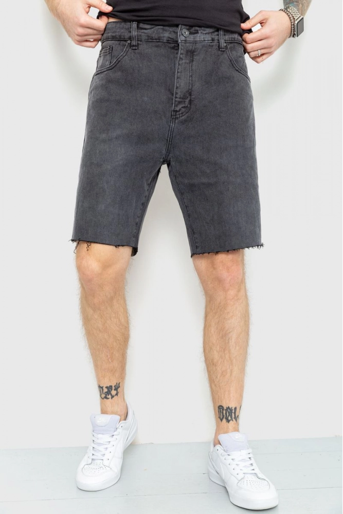 Купити Шорти чоловічі джинсові, колір грифельний, 157RM71-20 - Фото №1