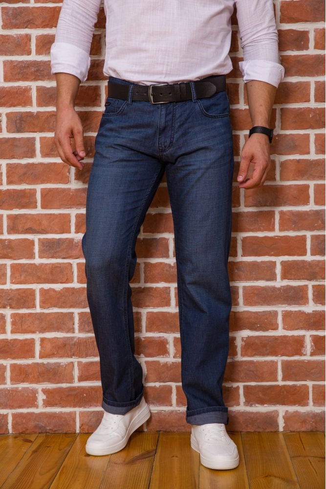 Купить Джинсы мужские с ремнем  -уценка, цвет джинс, 194R60600-U-2 - Фото №1