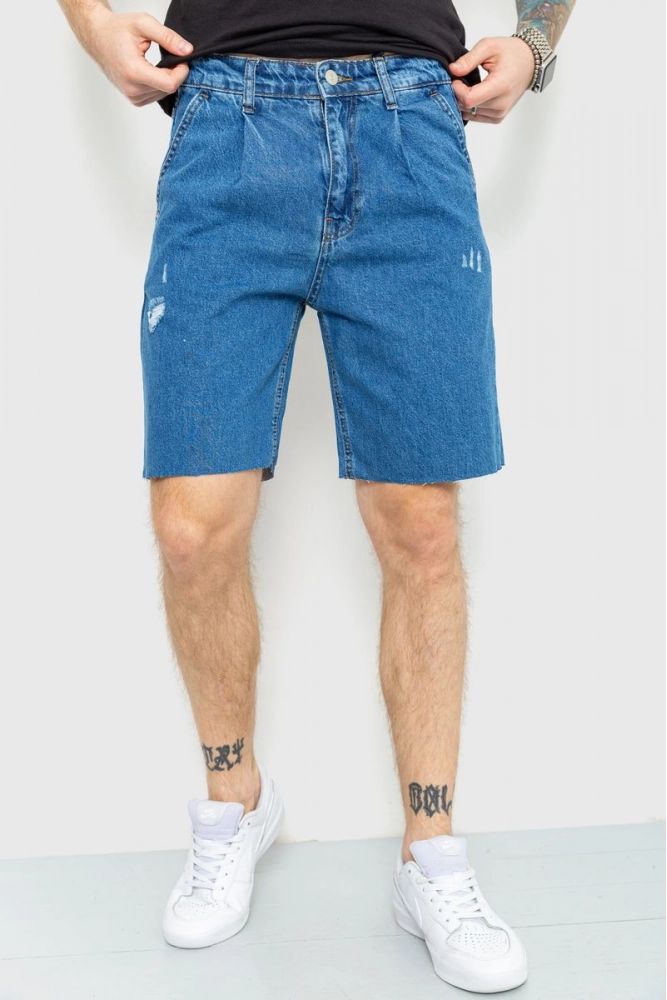 Купить Шорты мужские джинсовые, цвет синий, 157R17-21 - Фото №1