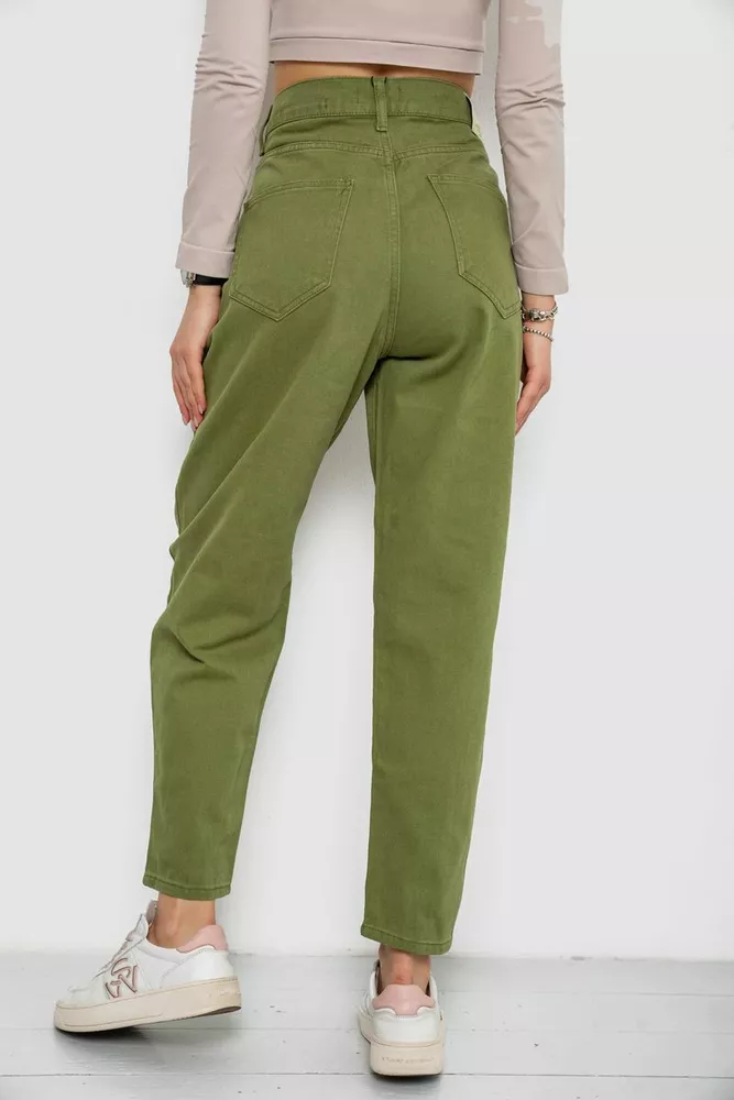 Купити Джинси жіночі MOM, колір хакі, 250R3996 - Фото №4