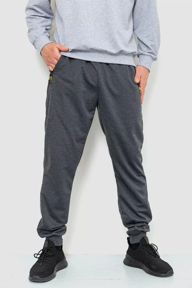 Купить Спорт штаны мужские, цвет темно-серый, 244R41381 - Фото №1