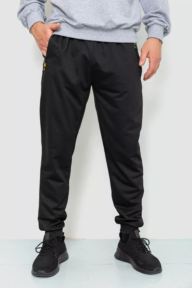 Купить Спорт штаны мужские, цвет черный, 244R41381 оптом - Фото №1