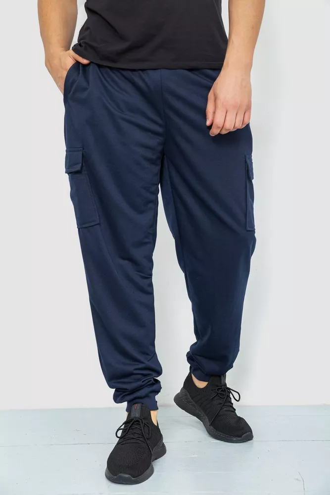 Купить Спорт штаны мужские, цвет темно-синий, 244R41206 оптом - Фото №1