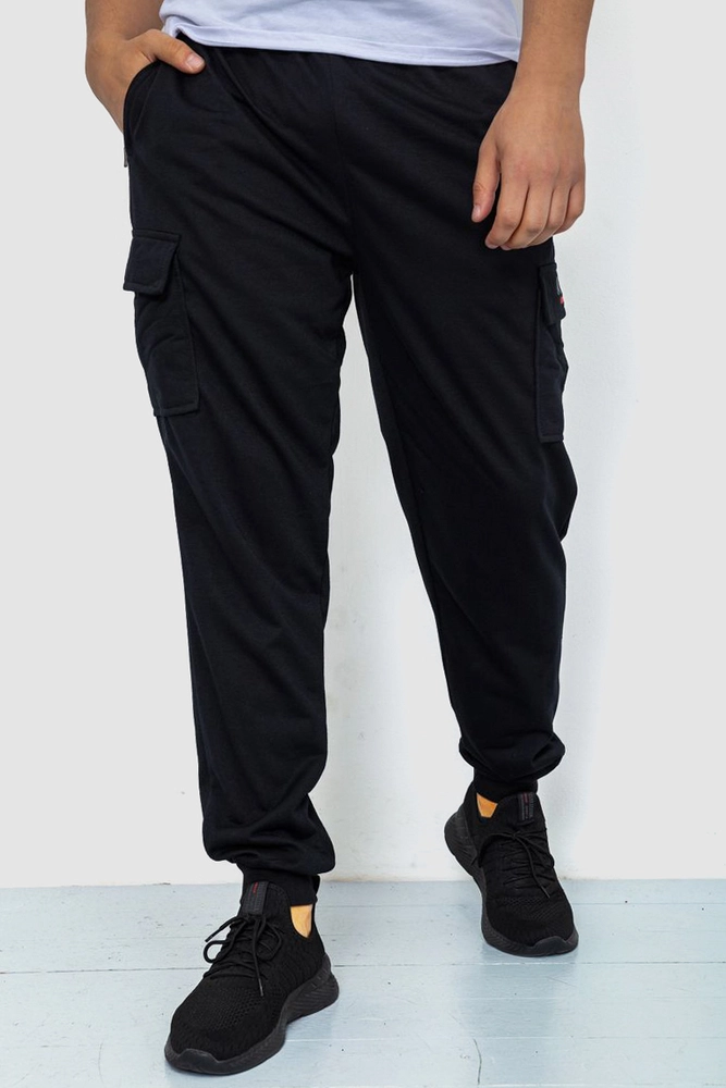 Купить Спорт штаны мужские, цвет черный, 244R41206 оптом - Фото №1