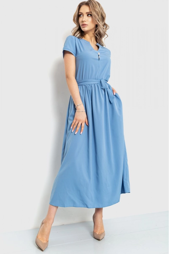 Купить Платье однотонное  - уценка, цвет джинс, 230R006-U-2 - Фото №1