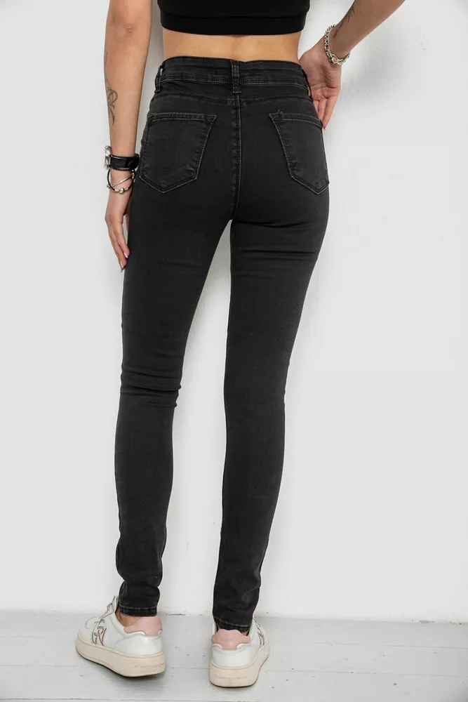 Купити Джинси жіночі Skinny, колір чорний, 182R5126 - Фото №4