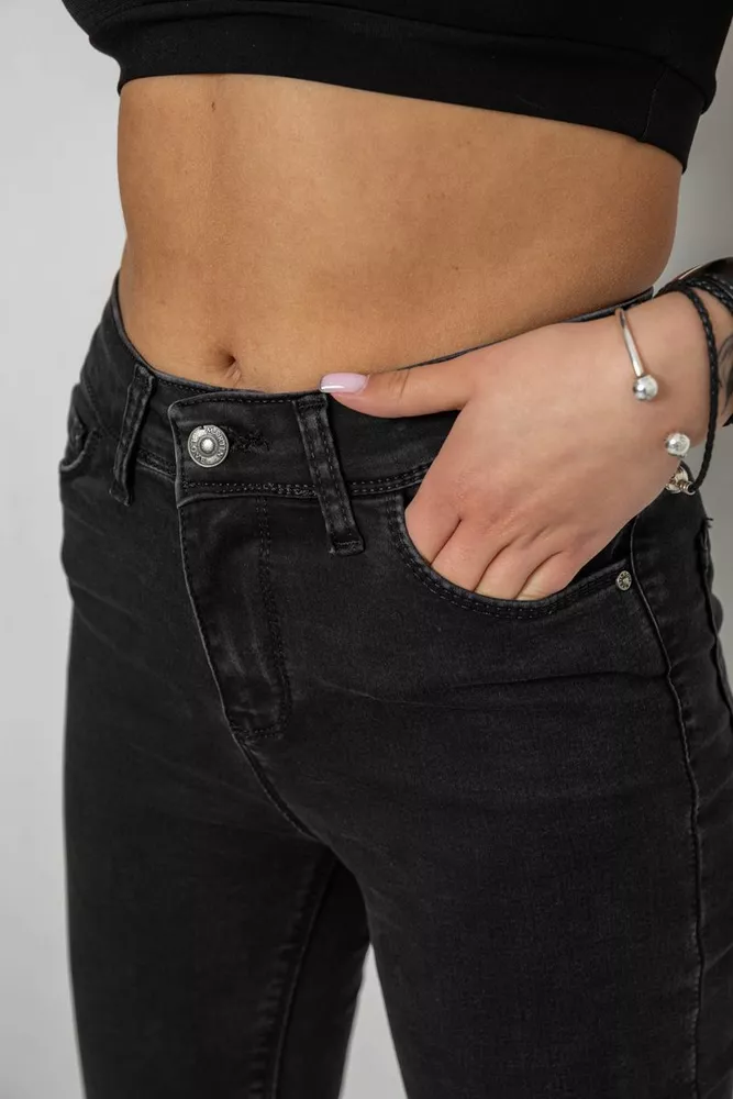 Купити Джинси жіночі Skinny, колір чорний, 182R5126 - Фото №5
