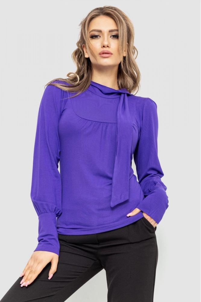Купити Кофта жіноча однотонна, колір фіолетовий, 167R2135 - Фото №1