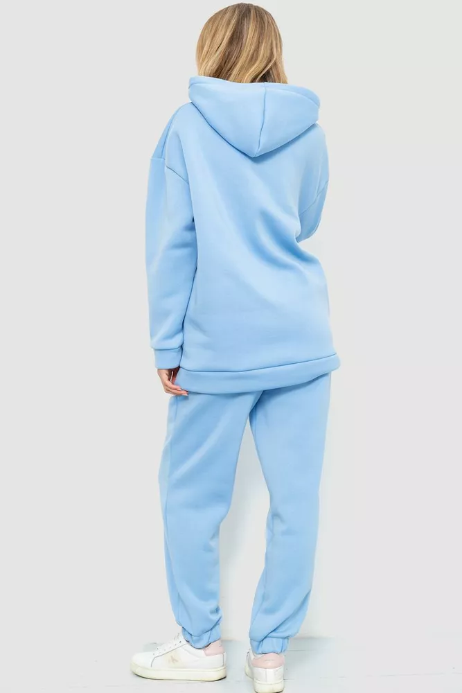 Купить Спорт костюм женский на флисе  -уценка, цвет голубой, 214R104-U-3 - Фото №4