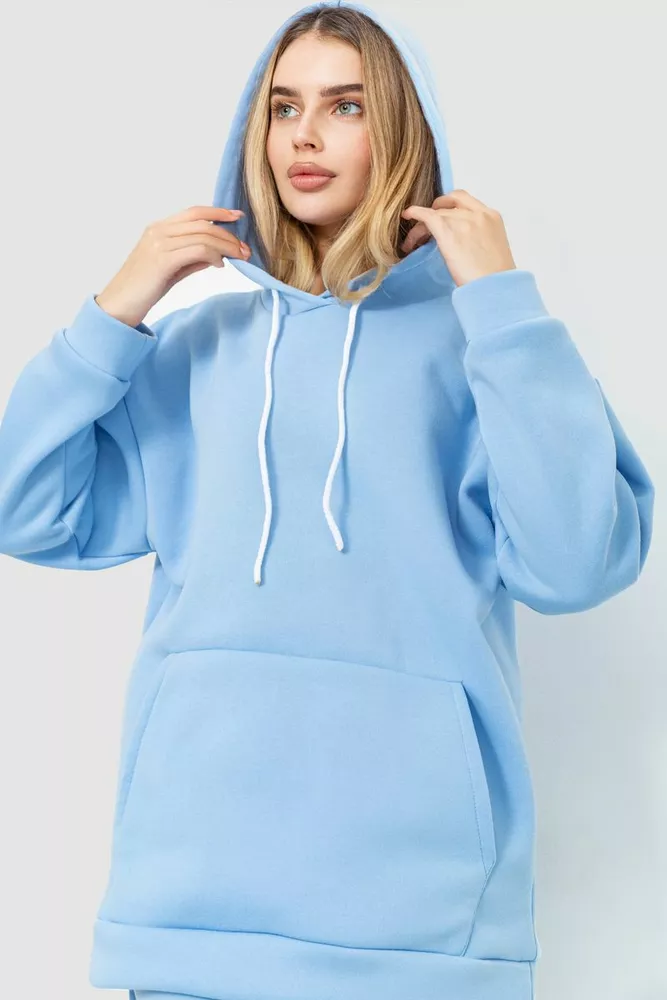 Купить Спорт костюм женский на флисе  -уценка, цвет голубой, 214R104-U-3 - Фото №5
