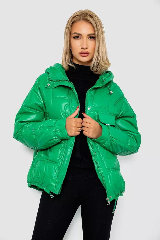 Купити Куртка жіноча демісезонна, колір зелений, 244R6663 - Фото №1