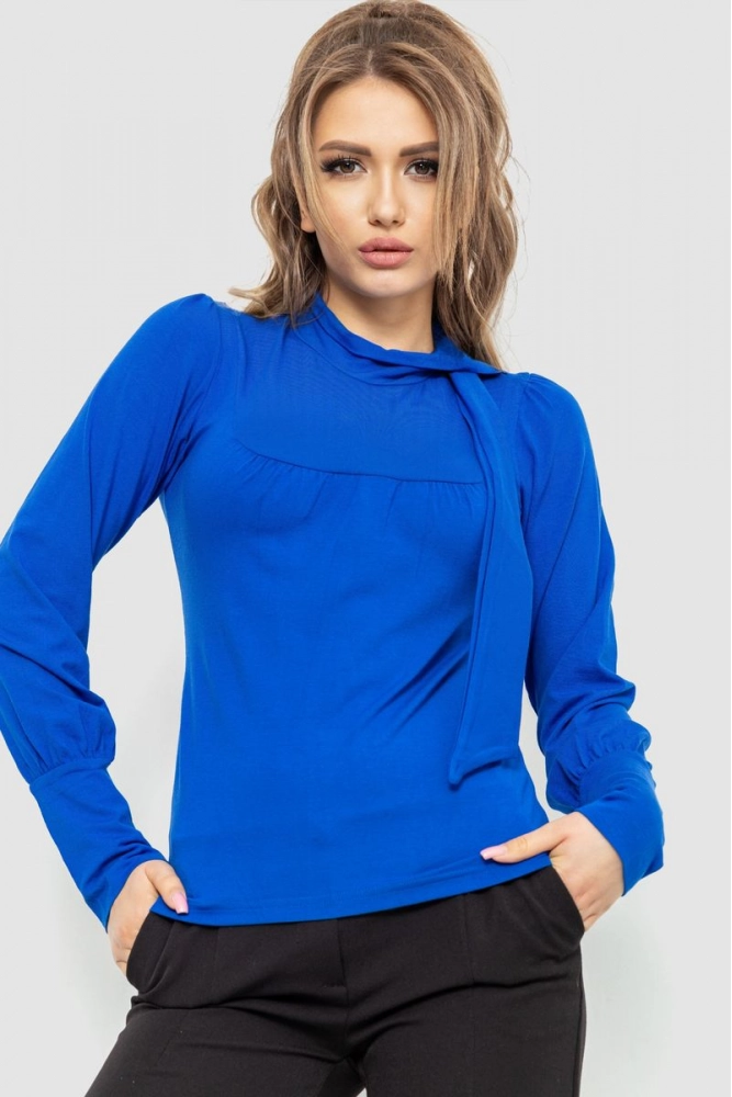 Купити Кофта жіноча однотонна, колір синій, 167R2135 - Фото №1