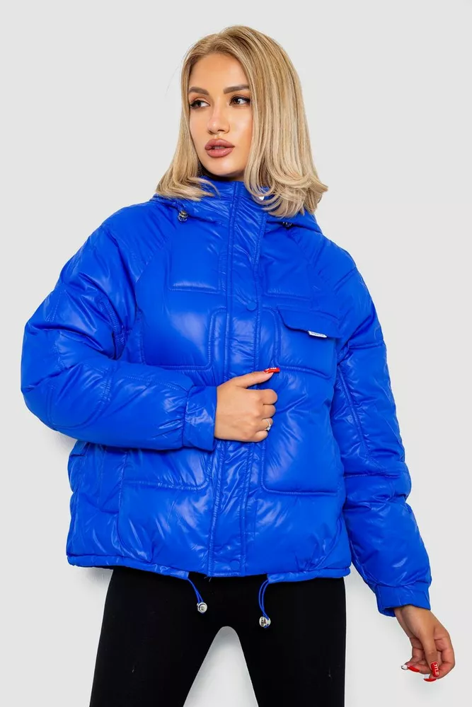 Купити Куртка жіноча демісезонна, колір синій, 244R6663 оптом - Фото №1