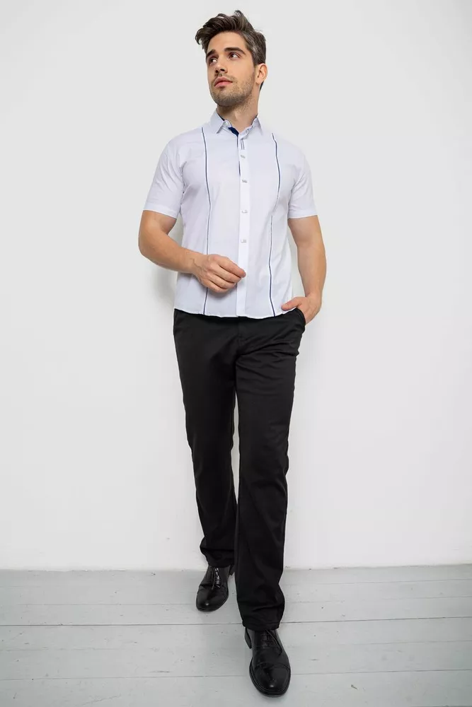 Купити Сорочка чоловіча однотонна, колір білий, 214R7003-5 - Фото №2