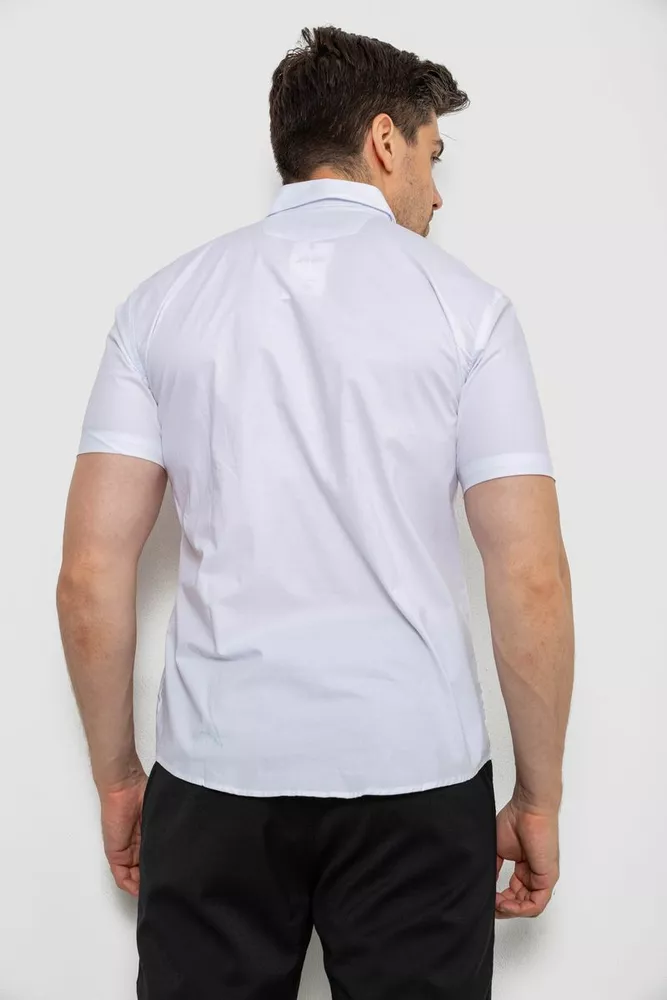 Купити Сорочка чоловіча однотонна, колір білий, 214R7003-5 - Фото №4
