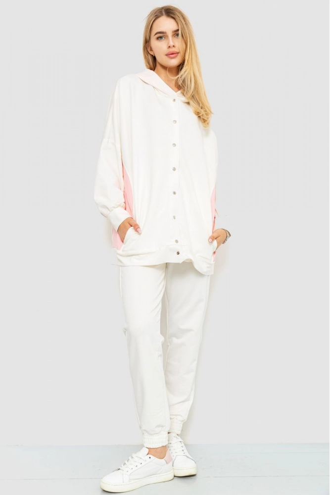 Купити Костюм жіночий вільного крою, колір молочно-рожевий, 117R170-1 - Фото №1