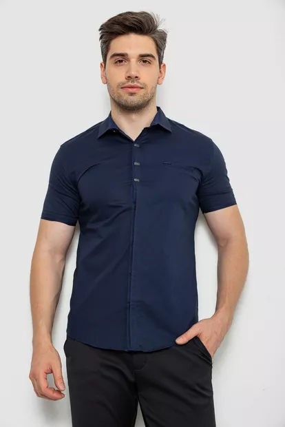 Сорочка чоловіча, колір синій, 214R7006