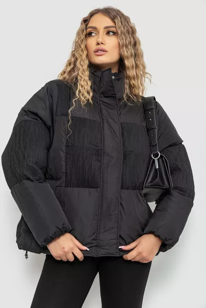 Куртка жіноча демісезонна, колір чорний, 129R8017