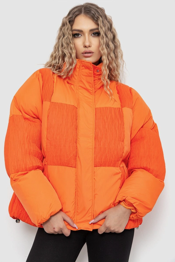 Купить Куртка жененская демисезонная, цвет оранжевый, 129R8017 - Фото №1