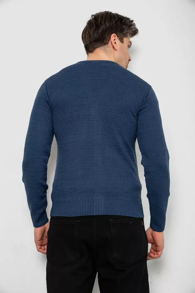 Купити Кофта чоловіча на ґудзиках, колір джинс, 238R1055 - Фото №4