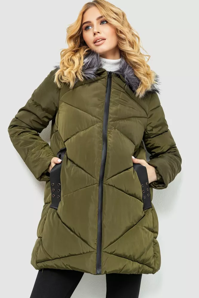 Купити Куртка жіноча, колір хакі, 235R17007 оптом - Фото №1