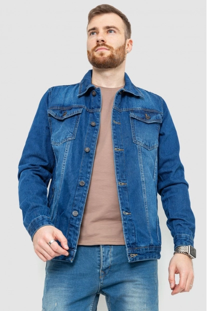 Джинсова куртка чоловіча, колір синій, 157R0183